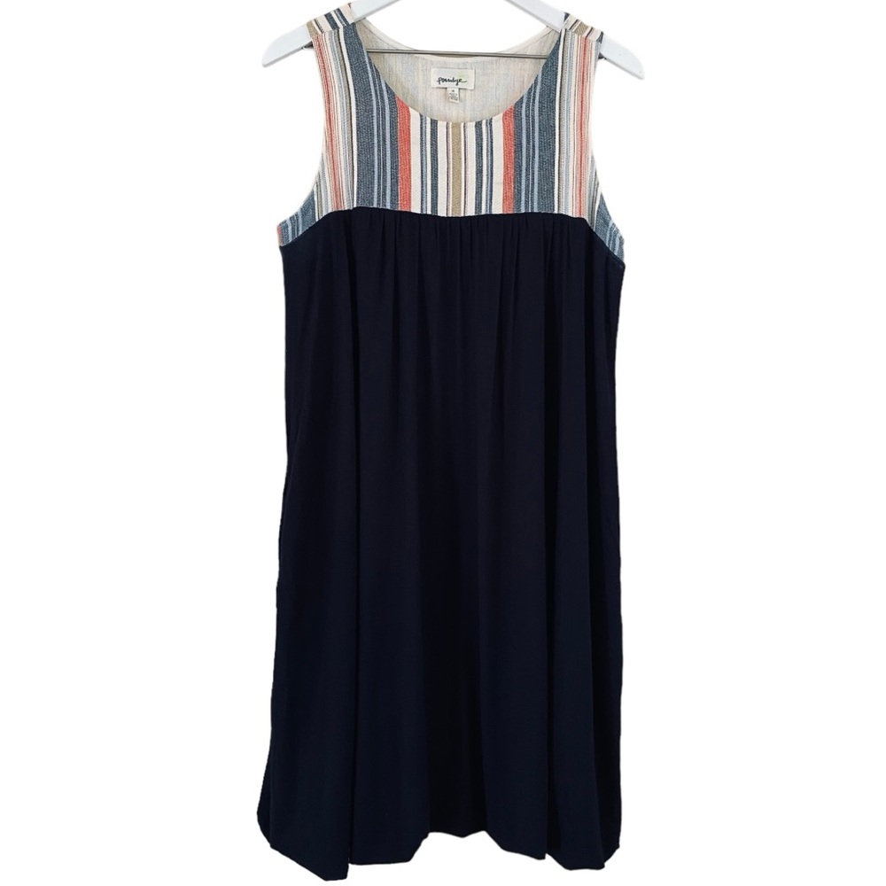 Anthropologie Porridge Trapeze Striped Rayon Blend Sleeveless‎ Dress Size Medium - Picture 3 of 8